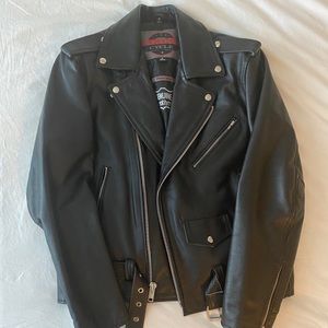 Small Biker genuine leather jacket NWT
